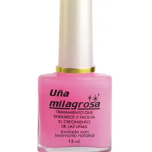 Uña Milagrosa Rosa/ Miracle Nail - Strengthening treatment for damaged or weak nails with keratin and biotin
