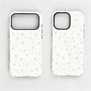 Mini Floral Aesthetic Phone  for iPhone 17 16 15 14 13 Pro Max Plus | Soft Lavender Tiny Flower Pattern Cover | Cute Minimalist Matte Protective  Peony Custom Monogram Pink Striped Case Girly Transparent iPad with Pen Slot tiktokshopspringglowup