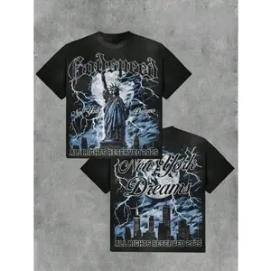 Youth & Adult Men's Y2K Street God Speed Dreams Double-Sided Printed T-Shirt, Suitable For Spring And Summer Daily Wear