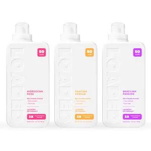 Loaded Laundry Detergent NEW SCENTS - 150+ Loads (3-Pack) - Plant-Based, 3x Concentrated, Phosphate, Paraben & Dye Free, Made in USA