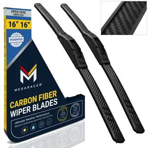 Patented OEM Carbon Fiber Windshield Wipers Blades 16"+16" | Fits Jeep Wrangler Gladiator 2018-2026 | Front Automotive Replacement Windshield Wiper Blades for my Car Limpiaparabrisas De Carro | 2 Pack