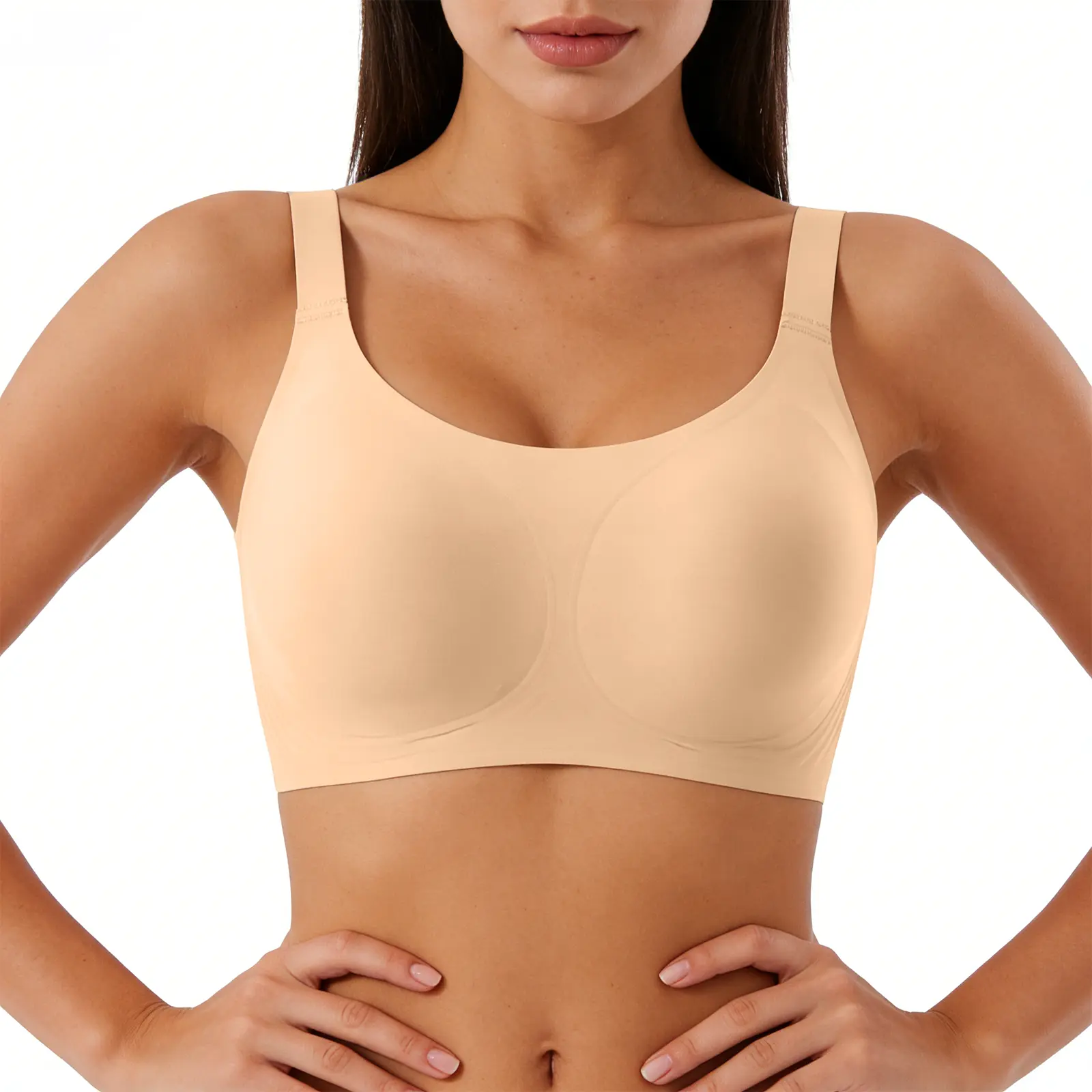 Bras for Women, Minimalist Full Coverage T-Shirt Bra, Wireless with Built-in Padding for Comfortable Everyday Support, Built-In Bra Padding Everyday Bras