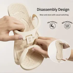 Unisex Foldable Slippers - Non-Slip, Lightweight, Space-Saving Compact Storage Slides, Portable Walking Shoes for Travel, Bathroom Use, Indoor Outdoor House Shoes