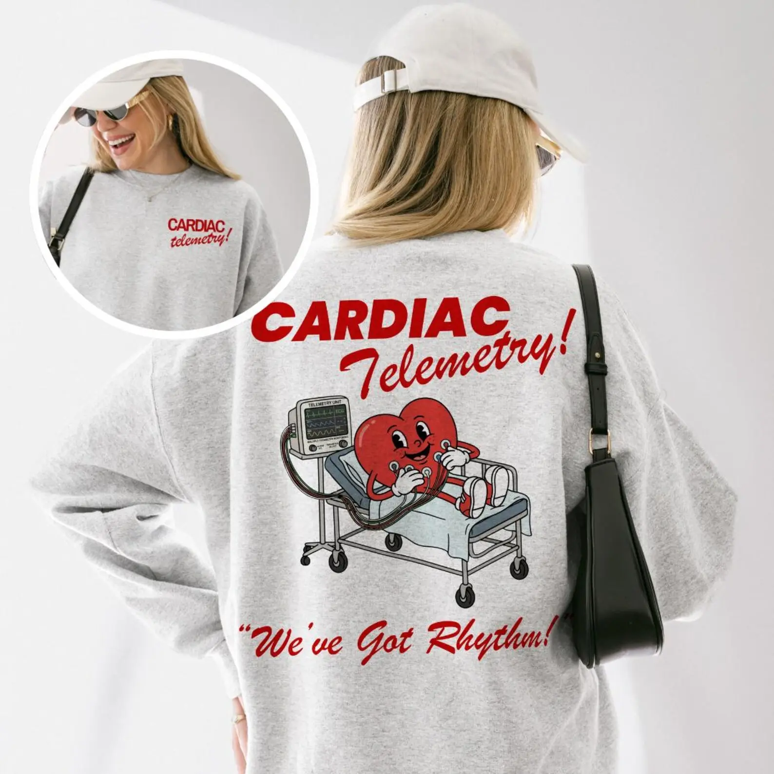 Cardiac Telemetry Unit Nurse Shirt Sweatshirt, Cardiology Nurse Tee, EKG Telemetry Tech Shirt, Cardiopulmonary Nurse Gift, Healthcare Worker Outfit, Gift for Nurse