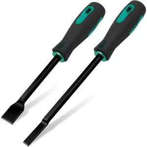Gasket Scraper Tool, High Hardness Chrome Vanadium Steel with Non-slip Rubber Handle, 1" & 2/5" ,Gasket Scraper for Removing Gaskets,Rust,,Varnish,Scraper Set for Metal Surface Prep - 2 count