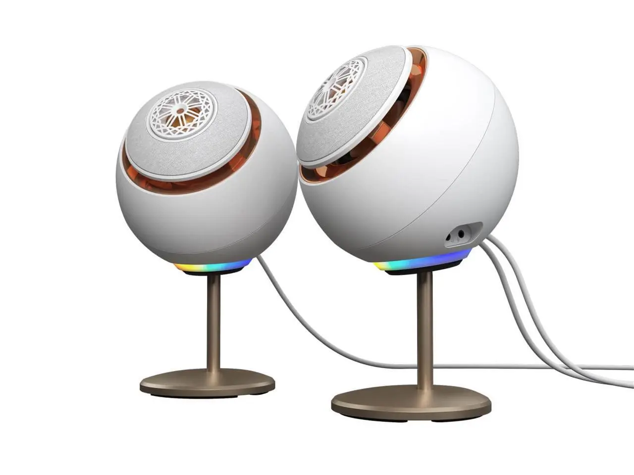 Creative Pebble Nova Premium 2.0 USB-C Speakers with Coaxial Drivers - White