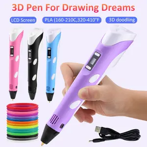 3D Printing Pen DIY Drawing Kit with 9m Pla Filament & Finger Protectors, Creative Art Tool for Kids & Adults, Educational Gift Set