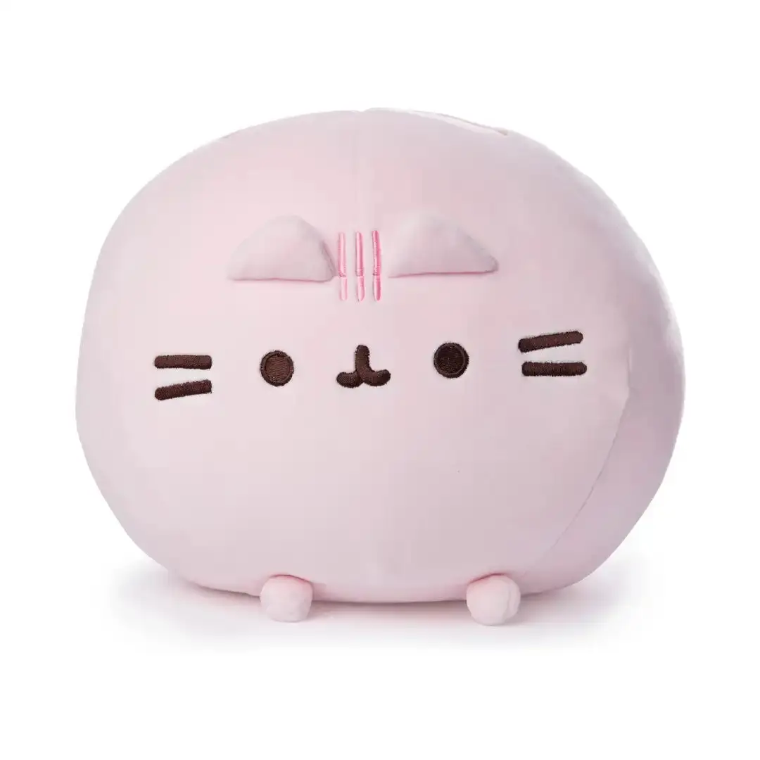 GUND Pusheen Squisheen Pink 11" Squishable Stuffed Toy - Squishie, Cute Huggable Kawaii Stuffed Animal, Dumpling Squishies, Round Shape, Soft Fabric, Stress Relief, Surface Washable, Cozy Reading Nook/Desk Accessory