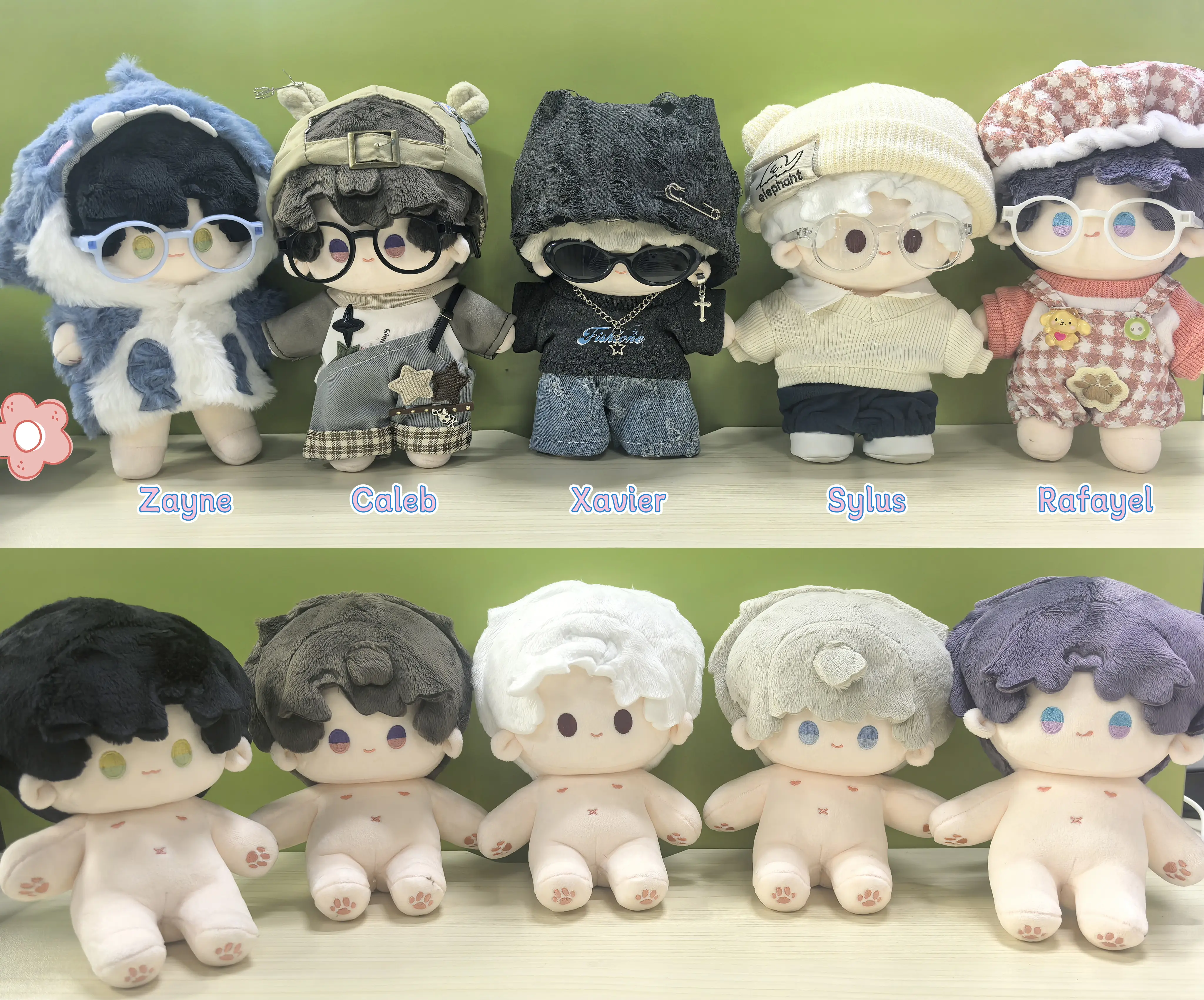 Love and Deepspace 20cm Plush Doll Keychain Accessory, Soft Cuddly Toy for Sylus, Xavier, Zayne, Rafayel, Caleb