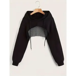 Solid color hooded sweatshirt, fashionable and sexy, new for spring, summer, and autumn