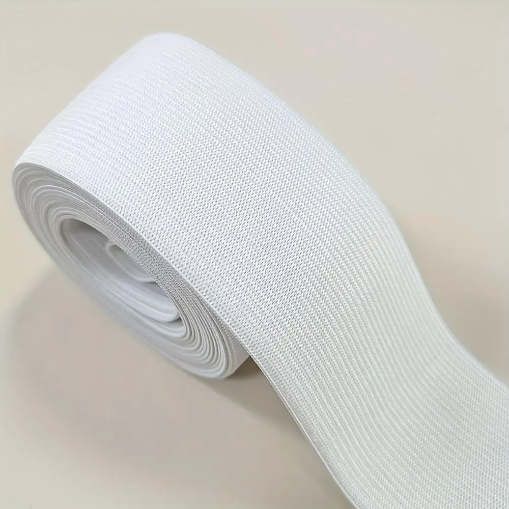 1pcs/Pack 5cm/6cm Wide Black & White Fashion Sewing Elastic Band Fabric Material for Hairband, Pants, Clothing - Versatile Sewing Supplies