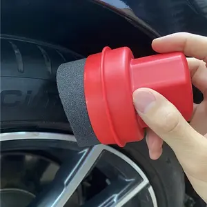 1PC Curved hardening sponge, hand-held with cover, car body, tire polishing, Car Polisher Tool, waxing sponge, brushing oil, cleaning sponge