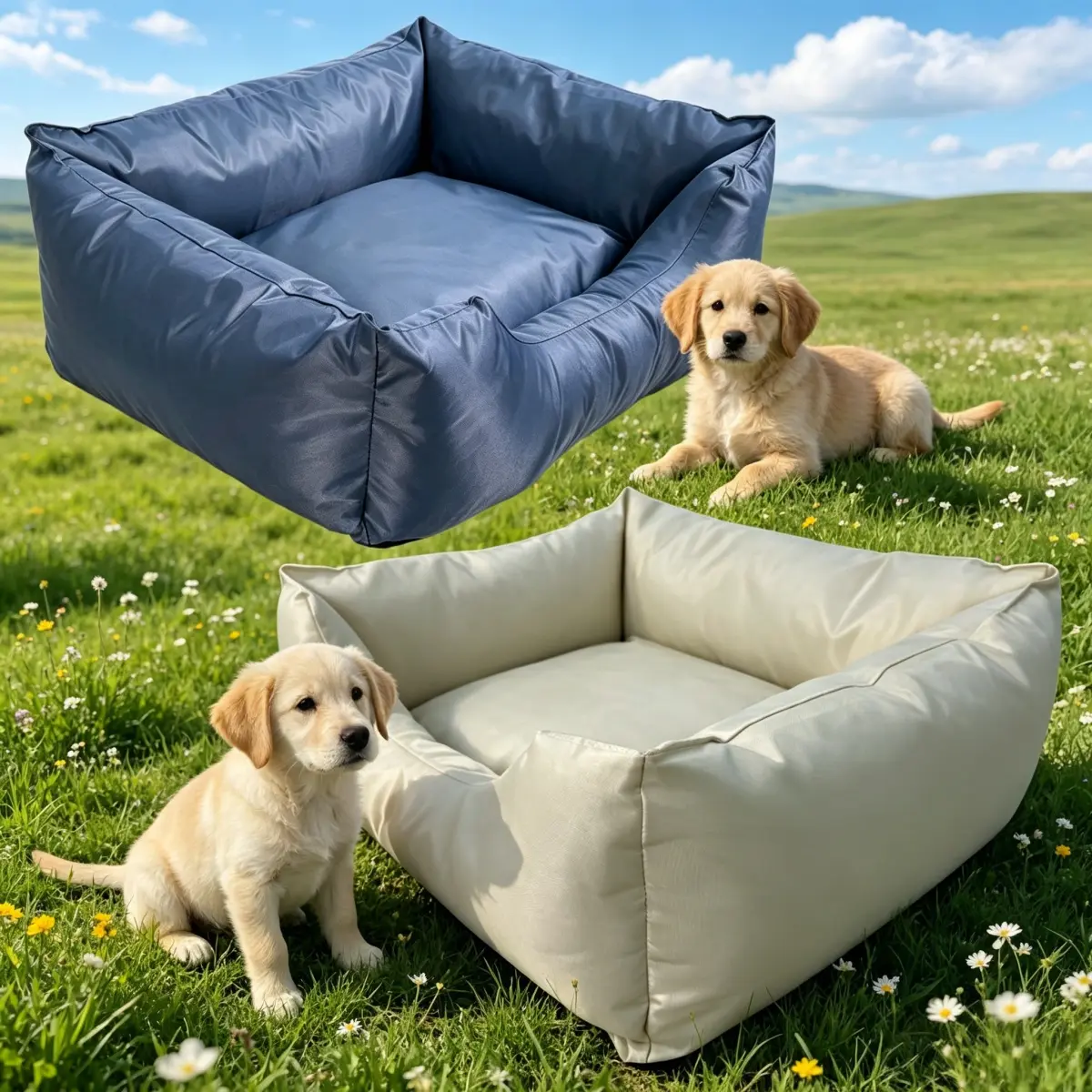 Waterproof Oxford fabric dog bed — stain-resistant, easy to wipe clean, suitable for indoor and outdoor use, designed specifically for various breeds of dogs (reduces concerns about damaging kennels).