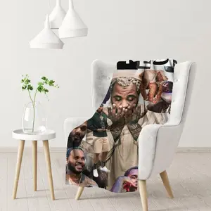 Warm Music Singer Soft Flannel  Blankets Lightweight  Plush Blanket for Sofa, Bed, Travel  Ideal Halloween Christmas Decoration Gift for All Seasons