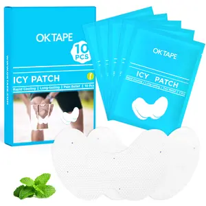 OK TAPE Cooling Patch for Knee Pain & Sprain, 10 Count Soft Gel Patch with Menthol and Hydrogel Tech, Instant Relief from Discomfort, 5.5in x 3.5in outdoorfun