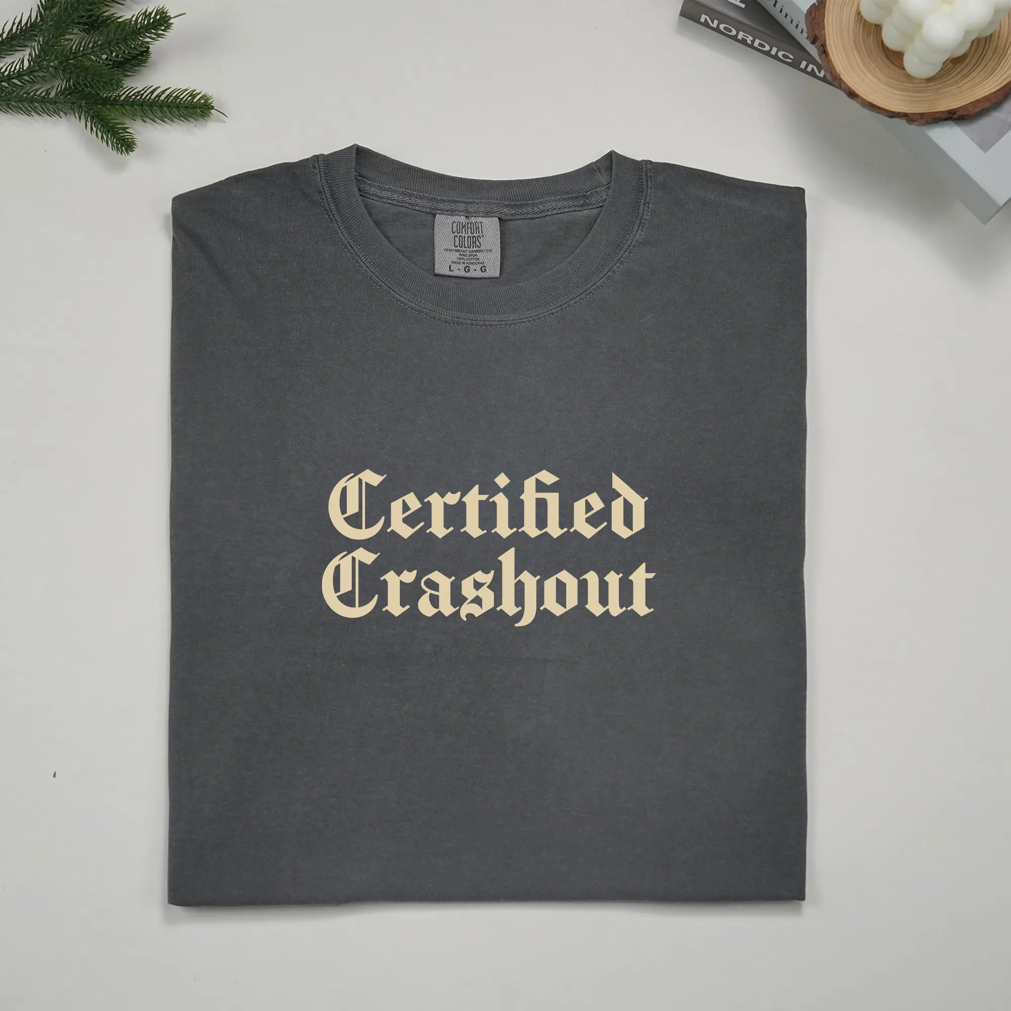 ChicCotton Vintage Certified Crashout Comfort Colors Shirt, Rebellious Attitude T-shirt, Hip Hop Culture Graphic Tee, Bold Statement Clothing