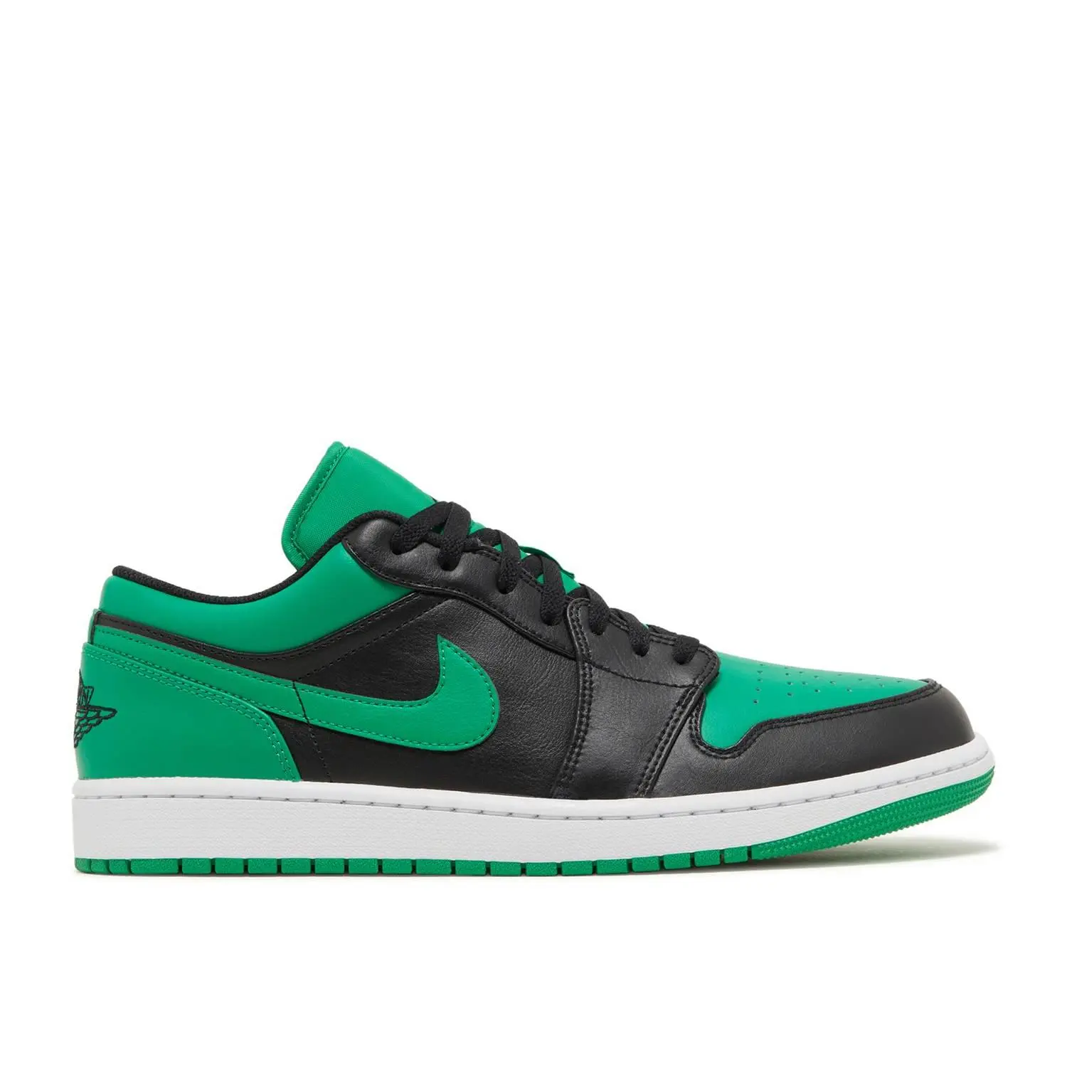AIR JORDAN 1 LOW 'BLACK LUCKY GREEN'