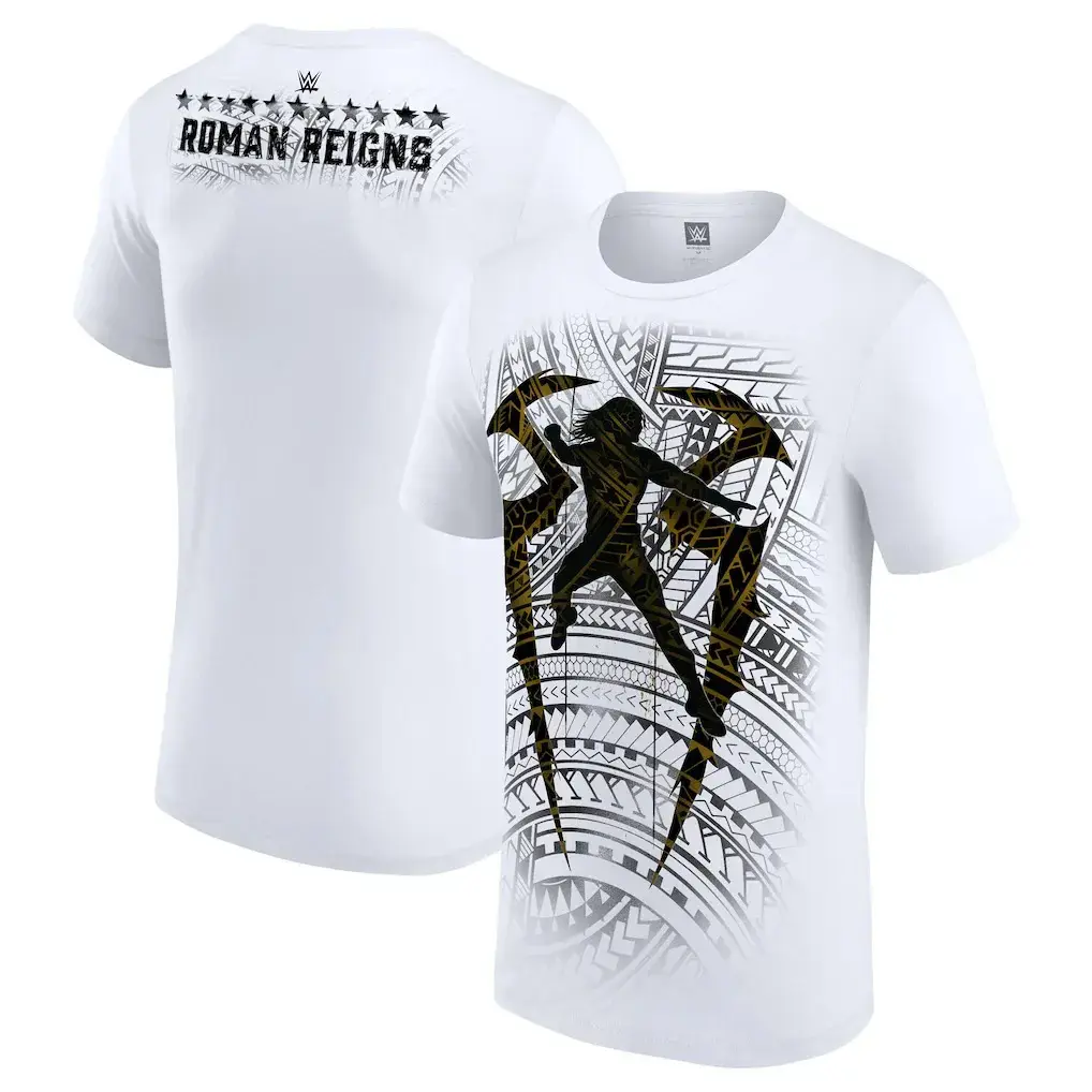 Roman Reigns Tribal Chief Silhouette Samoan Tattoo Pattern Oversized Tee Unisex Men Women Streetwear Casual Summer Gym Sport Wrestling Fan Merch, Full Colors, Full Sizes, For Men, For Women