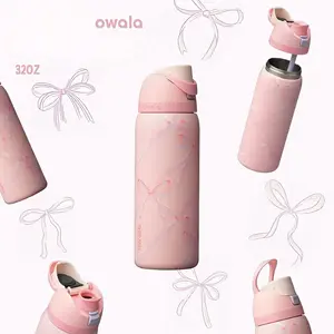 Owala Sugar Plum Fairy 32oz FreeSip Water Bottle – Viral Insulated Leakproof Stainless Steel Bottle for School, Gym, Travel & Daily Use