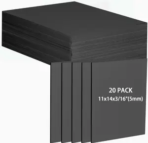 20 count Black  Board 14 x 11 inch  Core Board Black Poster Board 3/16" Thick  Backing Boards for Crafts Poster Making Art Presentations
