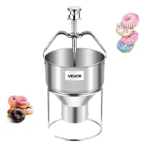 VEVOR Donut Depositor, Large Capacity Manual Donuts Dropper, 304 Stainless Steel Commercial Batter Dispenser, 6 Thicknesses Adjustment Doughnut Hopper with Stand, For Restaurant Cafe Bakery KitchenVEVOR Super Brand Day