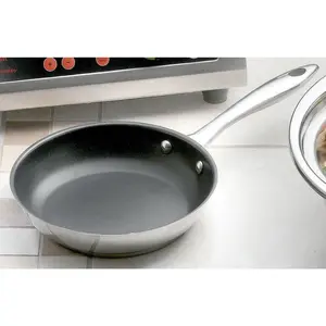 Bon Chef Non-Stick Omelet Pan, Induction Bottom, Stainless Steel, 8-1/4"