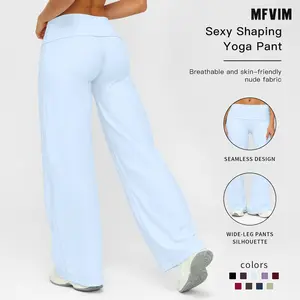 MFVIM Women’s High-Waisted Athletic Yoga Workout Pants, Solid Color Slim-Fit High-Elasticity Leggings, Yoga Gym Activewear Athleisure Bottoms Clothes for Indoor & Outdoor Use