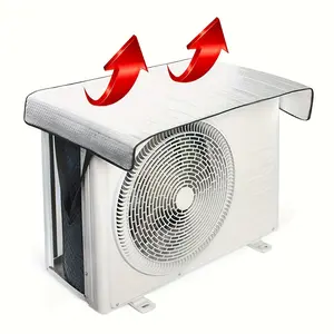 Air Conditioner Outdoor Unit Sun Shade Cover, Waterproof Aluminum Foil AC Unit Protector, Heat Insulation Dustproof Snowproof AC Top Cover for Home Outdoor AC Units – No Block to Heat Dissipation, Easy to Install, Household Dust Cover
