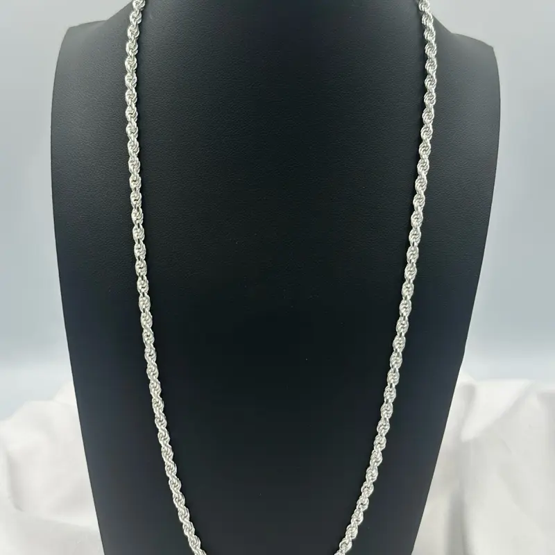 20in 3.65mm Diamond Cut Rope Chain 925 Sterling Silver (SG-94)