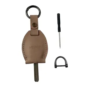 Handmade Key chain Leather Protective Key Holder Large Capacity Protective Case Key sleeve key fob case