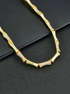 1PC ICED CHICS copper-inlaid zircon hip-hop snake-bone chain, Iced Out Jewelry, hip-hop street casual style, suitable for both men and women, versatile accessories, daily wear