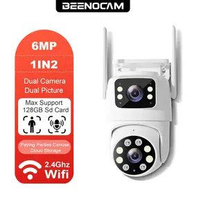2.4G Dual Band WiFi Security Camera Wireless Outdoor, 5MP Dual Lens PTZ Cameras with Auto Motion Tracking, Motion Detection Camera WiFi Surveillance Camera