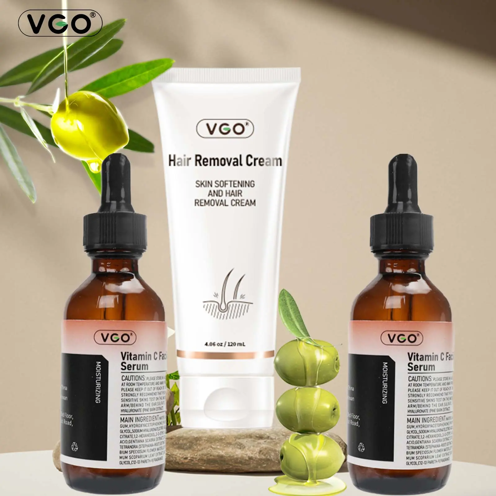 1pc Hair Removal Cream+2pcs Serum 30ml