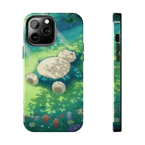 Snorlax "Sun-Dappled Forest" Scenic Phone Case Compatible with iPhone 17 16 15 14 13 12 11 8 SE XR X XS Max Pro Plus