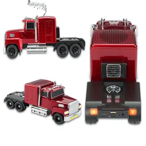 WSTER WS-570 Retro Truck Model Bluetooth Speaker Creative Gift Desktop Trendy Toy Car Model Subwoofer Audio Card with FM Radio and Tail Lights