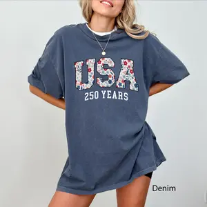 Comfort Colors Happy 250th Birthday USA Shirt America 250th Anniversary Semiquincentennial Gift USA 250 Shirt Independence Day 4th of July