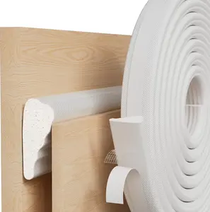 118 inch Weather Stripping Door Seal, Wedge Seal Strip for Windows, PU Foam Tape Seals, Soundproofing, Insulation Strip for Winter, Door Gap Filler for Door Frame- White