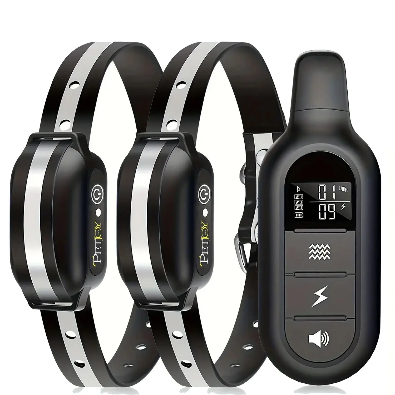 Petjoy Dog Training Collar with Remote, 3300ft Range, 3 Modes Beep Vibration Shock, USB Charging, Waterproof, Adjustable Strap, 4-100lbs, Training Aid