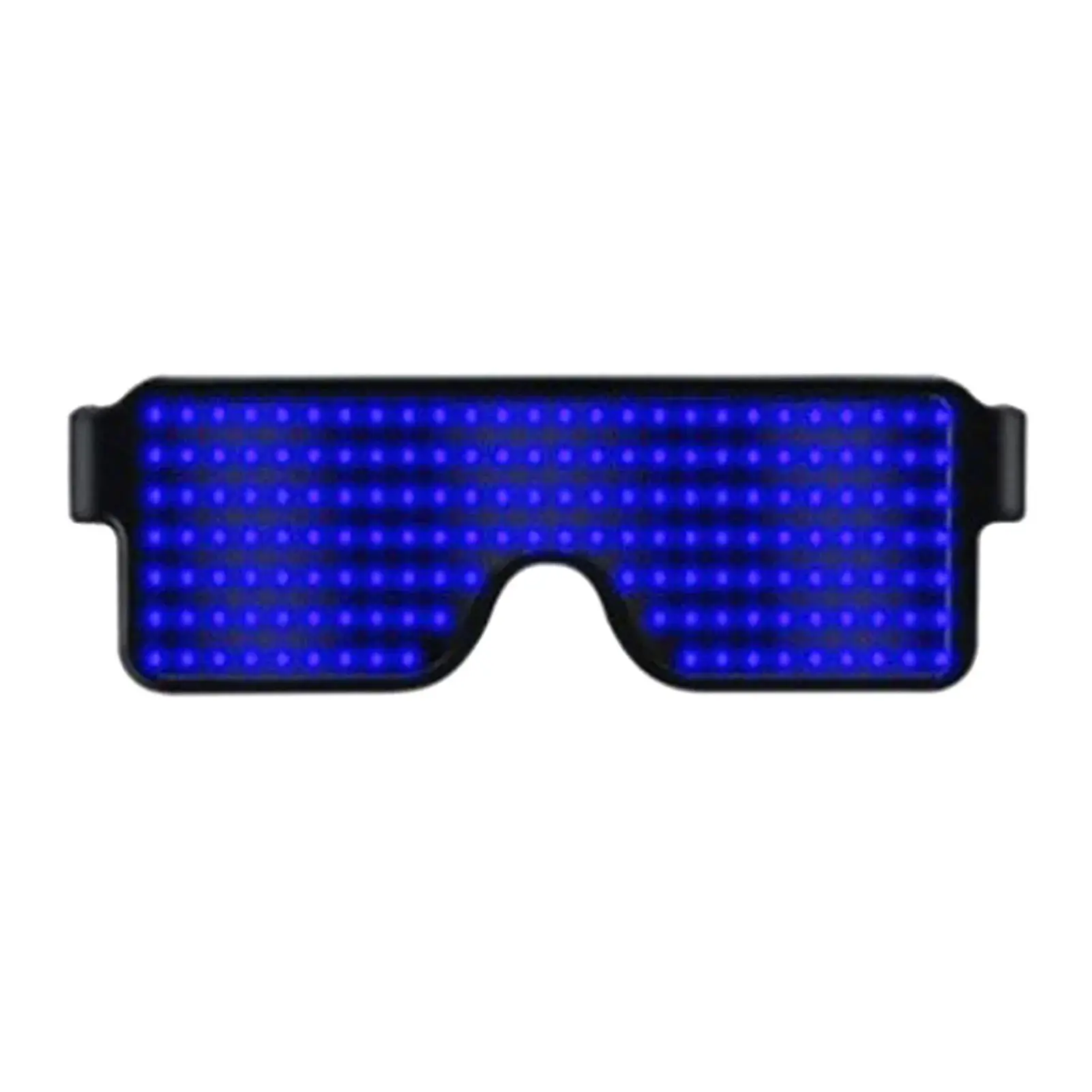 Smart LED Glasses Light Up Eyewear Bluetooth App Control Customizable Text Animation Multi Language Flashing Luminous Shutter Shades USB Rechargeable For Rave EDM Music Festival Concert Christmas Party Clubbing