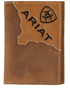 Ariat Men's Men'S Tri-Fold Two Tone Leather Wallet - A3552744