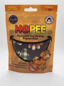 NOPEE Dog Marking Solution - Double Layer Fabric Bag, Brown with Paws, Lasts 3 to 6 Months, Prevents Dog Marking, Includes 1 Bag