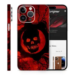 Gears Skull Vinyl Skins Compatible With Iphone