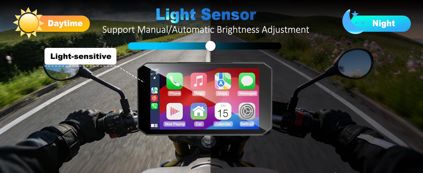 HURRA Motorcycle Carplay Android Auto with 5.5" Waterproof Touchscreen, TPMS, Millimeter Wave Radar, GPS Navigation,Dual 2K Dash Cam,BT,Real-time Alerts,OTA Updates,Quick Release Anti-Theft Mount