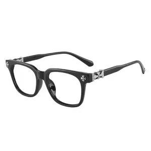 Neutral Ultra-Light Durable Flat Glasses, Classic Frame, Classic Top Lens, Elegant High-Iq Style, Unisex, Suitable for Work and Daily Use