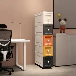 [Narrow Slit Storage Box] Space-saving cabinet for narrow spaces - 5.9 inches wide, suitable for tight corners, multi-drawer storage, smooth sliding