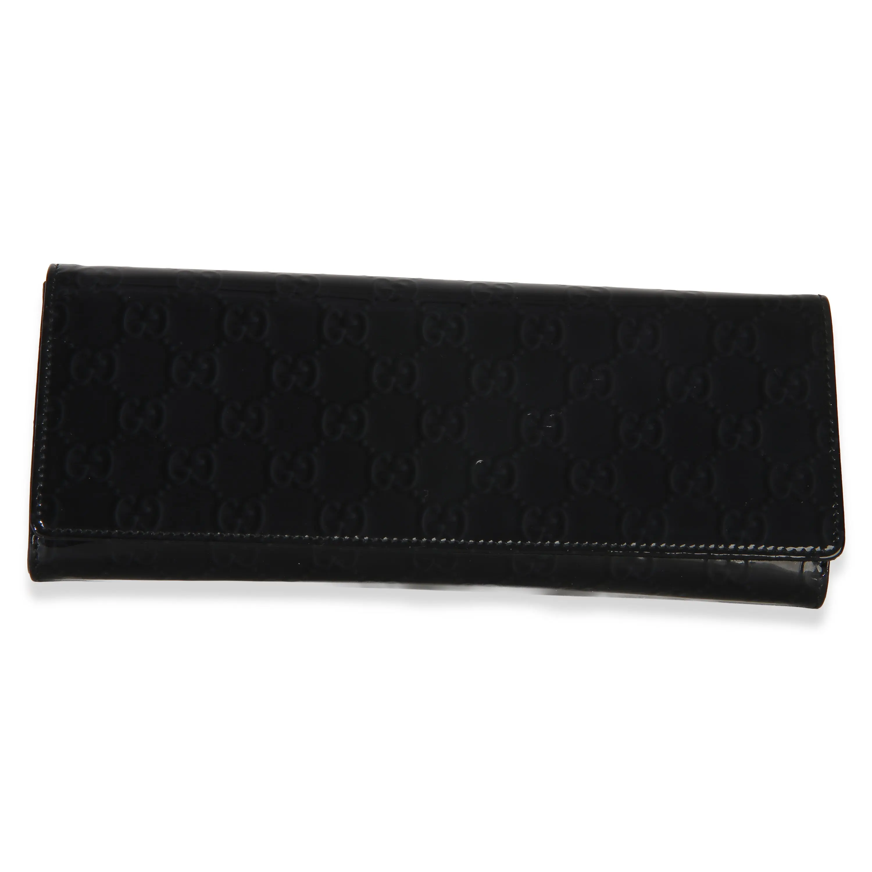 Pre-owned Patent Leather Clutches and wristlets Clutches & Wristlets Black Microguccissima Patent Broadway Clutch