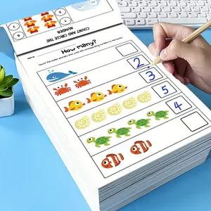Interactive Math Workbook for Kids 2–4 | Number Tracing, Fun Addition & Subtraction, Counting Practice for Toddlers, Perfect for Pre-K, Homeschool & Classroom Learning