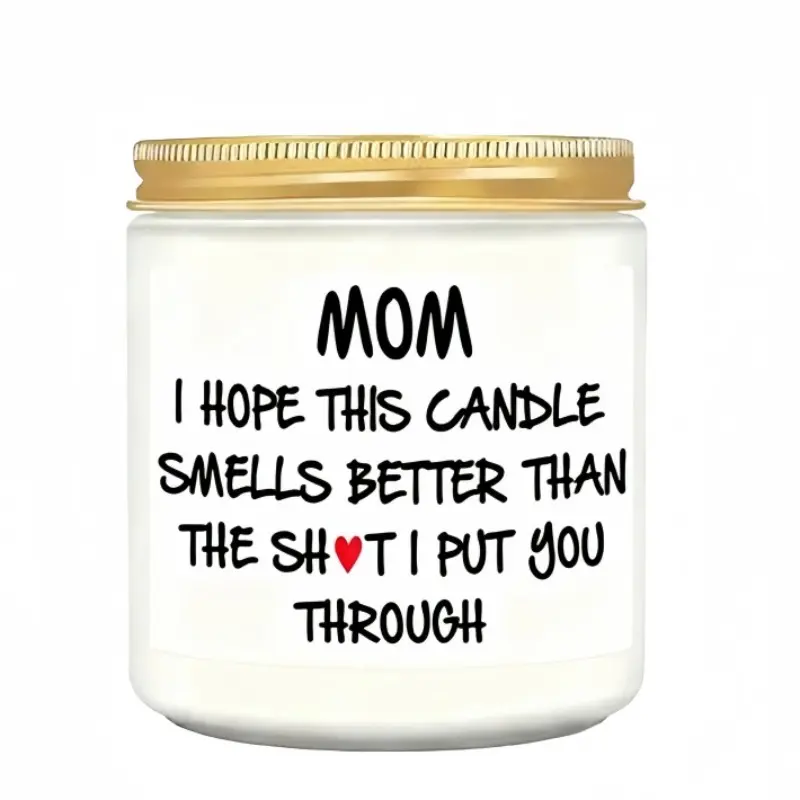 Lavender Scented Soy Candle Gift for Mom from Daughter or Son, Funny Cool Unique Mother's Day, Christmas & Birthday Gifts for Mom, Stocking Stuffer Candle, Home Fragrance Decor, Decorative Candles, Aroma