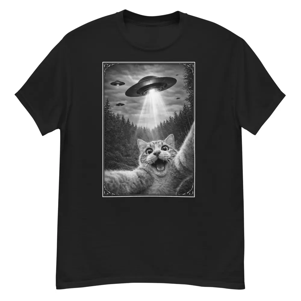 UAP Cat attack Unisex Graphic T-Shirt 100% Cotton
