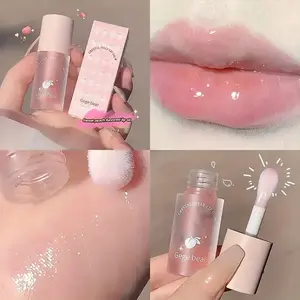 Crystal Jelly Lip Oil, Hydrating Lip Oil - Moisturizing And Glossy Lip Gloss, Light Moisturizing Lip Care, Non-Sticky Berry Color, Suitable For All Skin Types, Lip Primer To Prevent Dryness, Autumn Winter, Christmas Gifts, Lip Moisturizer